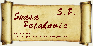 Spasa Petaković vizit kartica